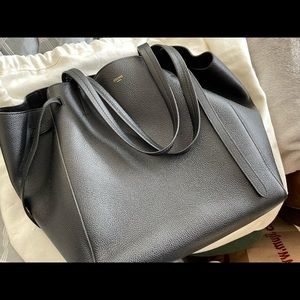 Authentic Celine small Cabas Phantom in black calfskin